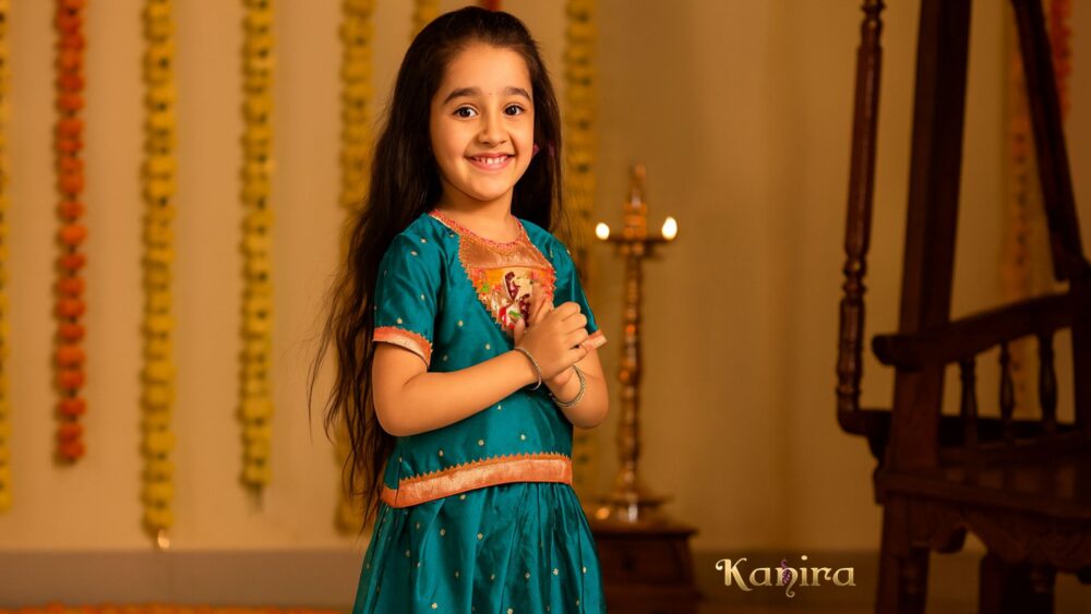 Ethnic Paithani Lehengas for Girls