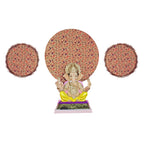 Paithani Three Chakra Backdrop Set for Ganesh Chaturthi – 24 Inch + 2 Small (15 Inch) Panels