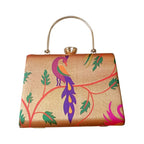 Exclusive Golden Paithani Clutch – Elegance with a Regal Touch