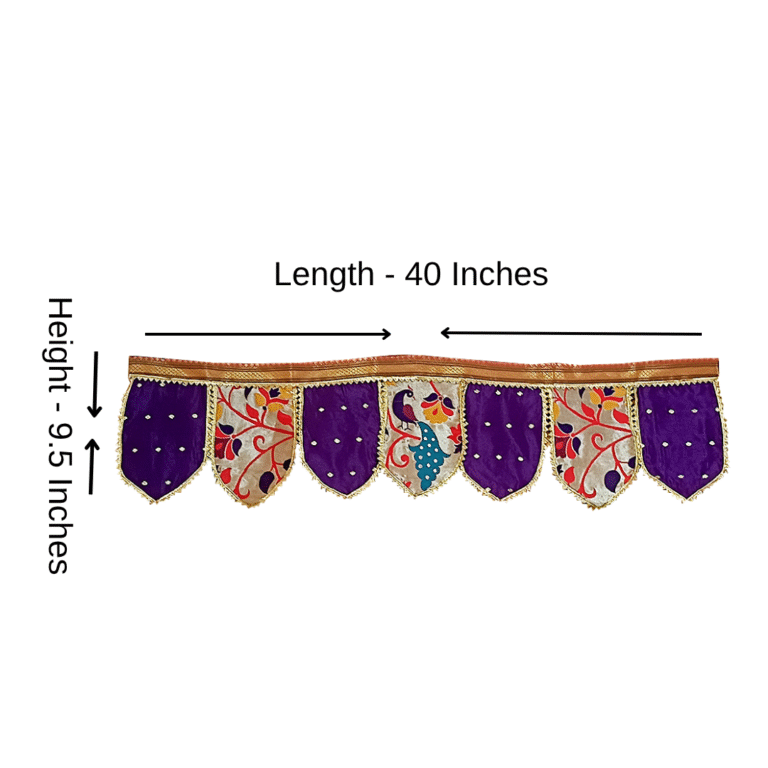 Paithani Toran for Decoration – 40 Inch Length, Multiple Colors