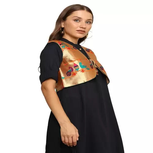 Parrot Peacock Paithani Jacket for Women – Kanira