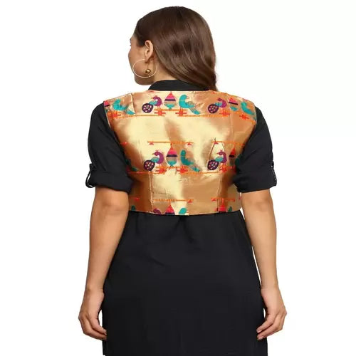 Parrot Peacock Paithani Jacket for Women – Kanira