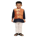 Kanira Jr Paithani Jacket for Boys Jodi peacock