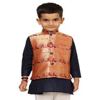 Kanira Jr Paithani Jacket for Boys Jodi peacock