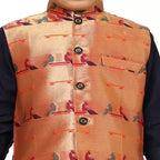 Kanira Jr Paithani Jacket for Boys Jodi peacock