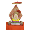 Paithani Modak Pattern Ganpati Decoration Set for Ganesh Chaturthi (6 Items + Free Asan)