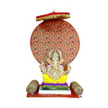 Paithani Chakra Pattern Ganpati Decoration Set for Ganesh Chaturthi (6 Items + Free Asan)