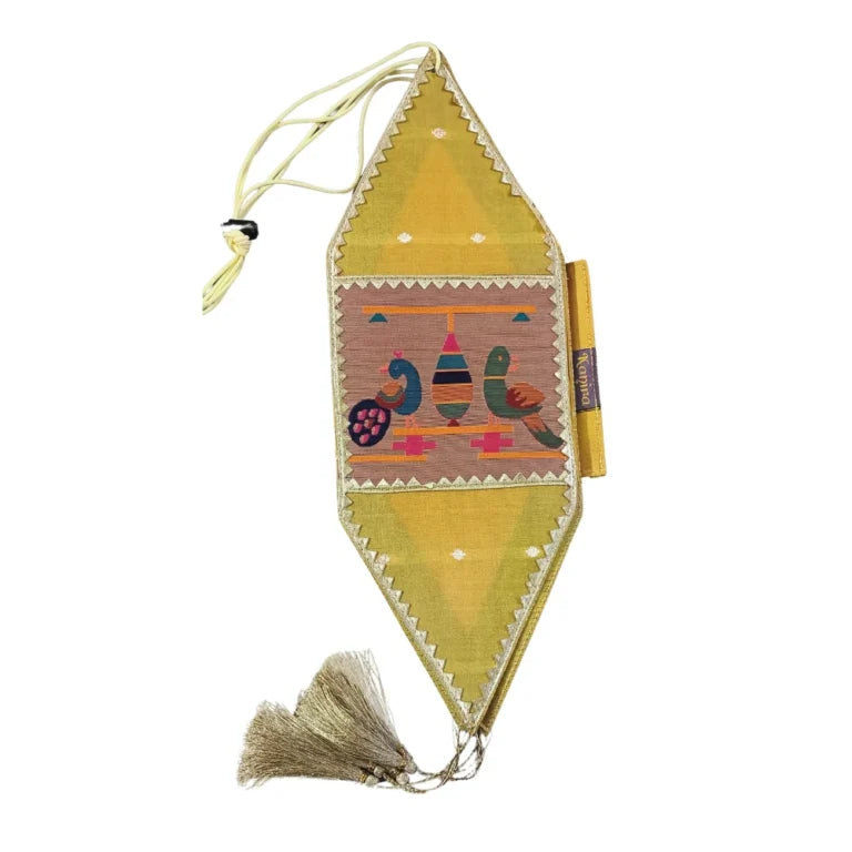 Mango Paithani Kandil for Diwali – Handcrafted Lantern with Traditional Peacock Design