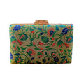 Small Peacock Green Paithani Clutch – Rich Heritage in a Compact Design