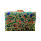 Small Peacock Green Paithani Clutch – Rich Heritage in a Compact Design