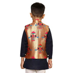 Kanira Jr Paithani jacket for Boys Diamond Peacock