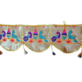Paithani Parrot-Peacock Toran for Decoration – 40 Inch Festive Mandap Banner