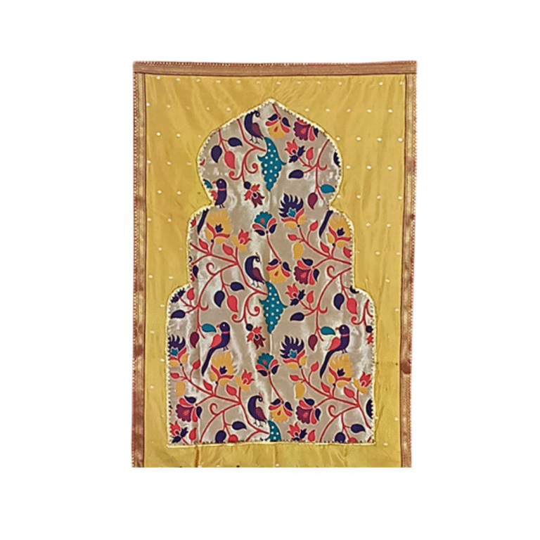 Paithani Temple Pattern Backdrop for Ganesh Chaturthi – Mango