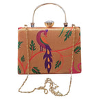 Exclusive Golden Paithani Clutch – Elegance with a Regal Touch