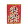 Paithani Temple Pattern Backdrop for Ganesh Chaturthi – Red