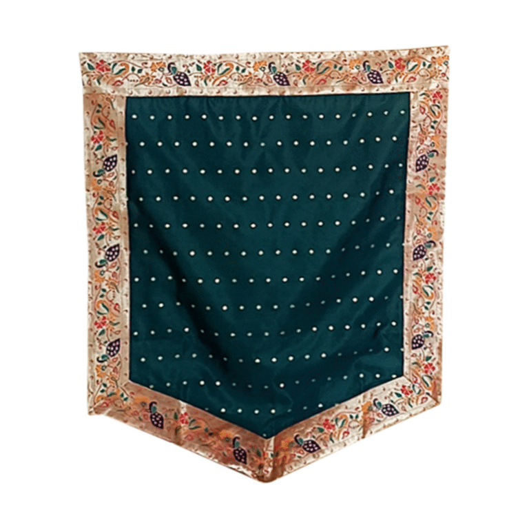 Paithani Side Pattern Backdrop for Ganesh Chaturthi – Green