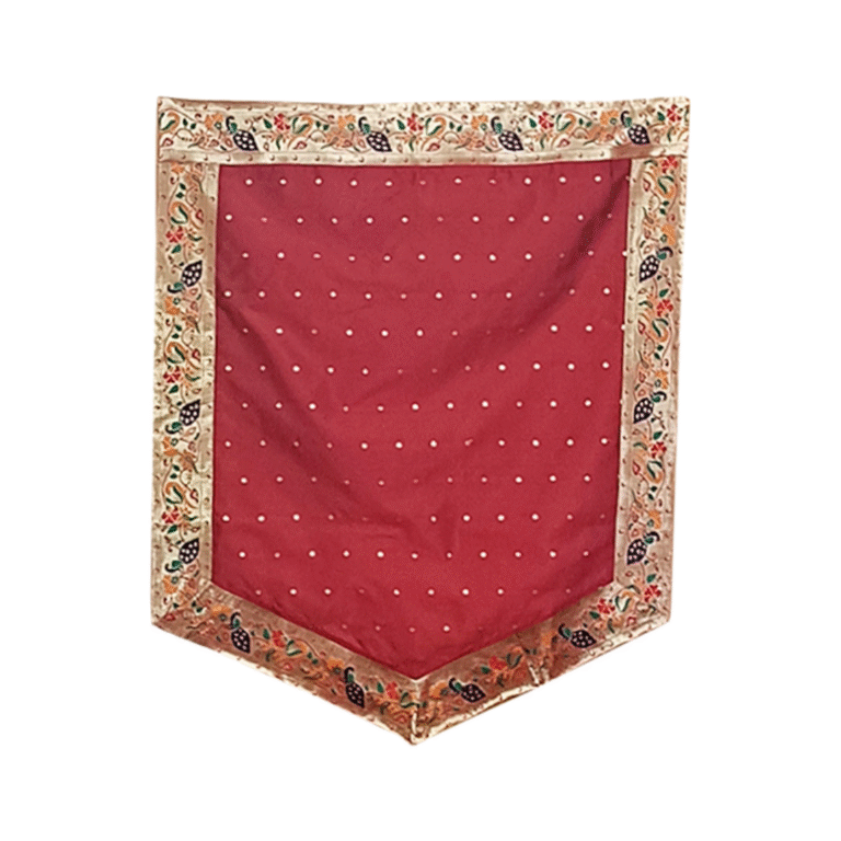 Paithani Side Pattern Backdrop for Ganesh Chaturthi – Maroon