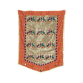 Paithani Parrot-Peacock Backdrop for Ganesh Chaturthi – Orange