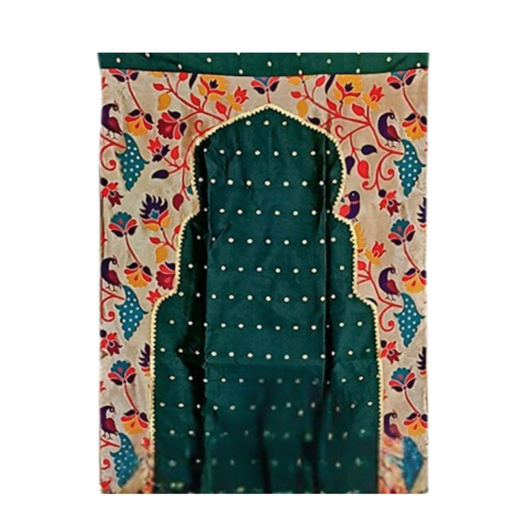 Paithani Gate Style Backdrop for Ganesh Chaturthi – Green