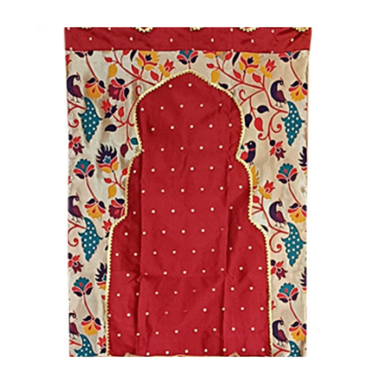 Paithani Gate Style Backdrop for Ganesh Chaturthi – Maroon