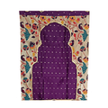Paithani Gate Style Backdrop for Ganesh Chaturthi – Purple Wine