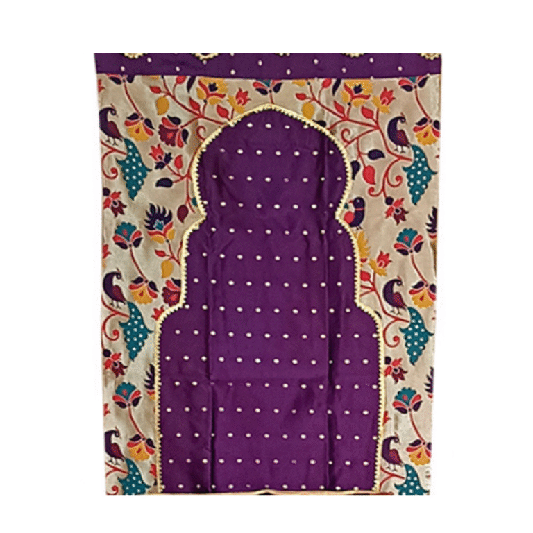 Paithani Gate Style Backdrop for Ganesh Chaturthi – Purple Wine