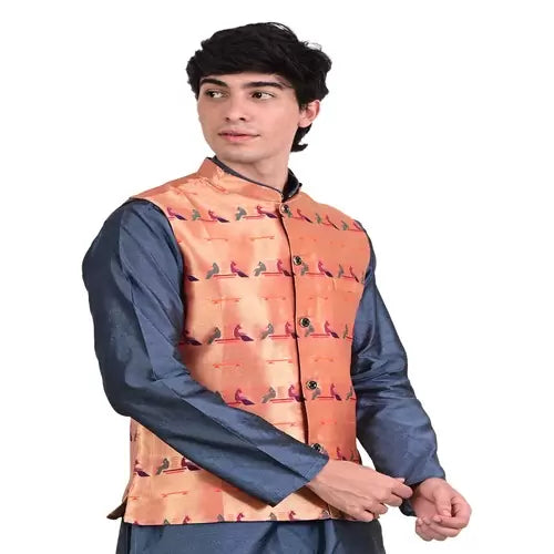 Kanira Paithani jacket for Mens Jodi Peacock