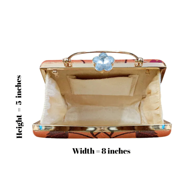 Exclusive Golden Paithani Clutch – Elegance with a Regal Touch