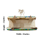 Small Peacock Green Paithani Clutch – Rich Heritage in a Compact Design