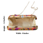 Small Peacock Red Paithani Clutch – A Heritage Classic in a Modern Silhouette