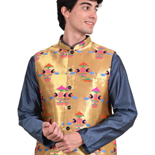 Kanira Paithani jacket for Mens Diamond