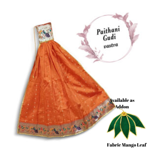 Readymade Gudi Orange / Maharashtrian Festival Gudi Padwa Stand /GudiPadwa Decoration Showpiece