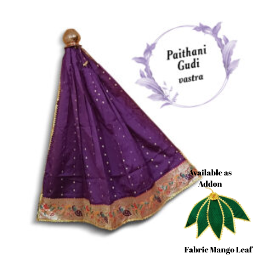 Readymade Gudi Purple / Maharashtrian Festival Gudi Padwa Stand /GudiPadwa Decoration Showpiece