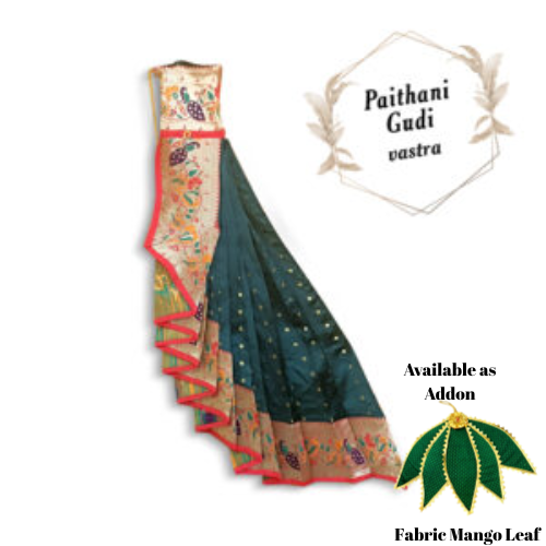 Nauvari Peshwai Gudi Green / Maharashtrian Festival Gudi Padwa Stand /GudiPadwa Decoration Showpiece