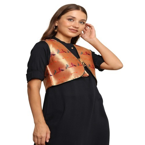 Kanira Paithani jacket for Womens Jodi Peacock