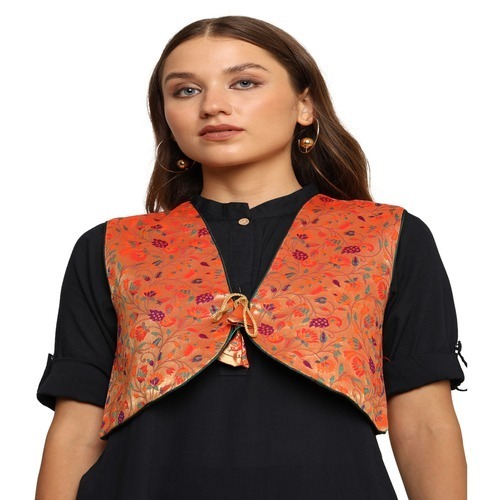 Kanira Paithani jacket for Womens Small Peacock