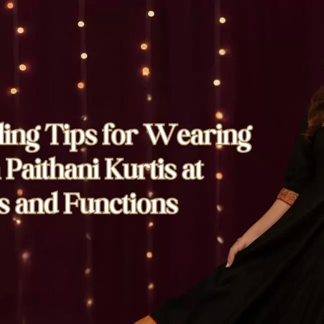 Top Styling Tips for Wearing Modern Paithani Kurtis at Festivals and Functions