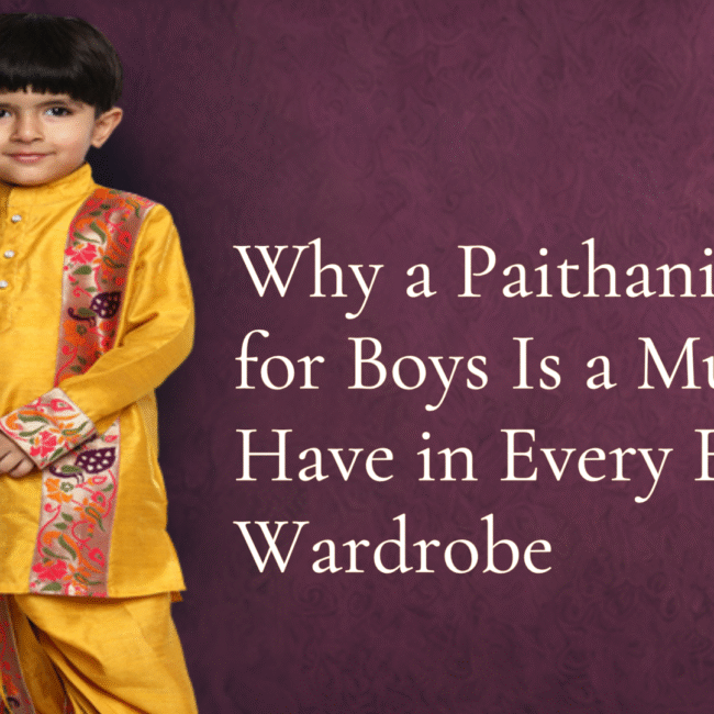 Why a Paithani Kurta for Boys Is a Must-Have in Every Ethnic Wardrobe