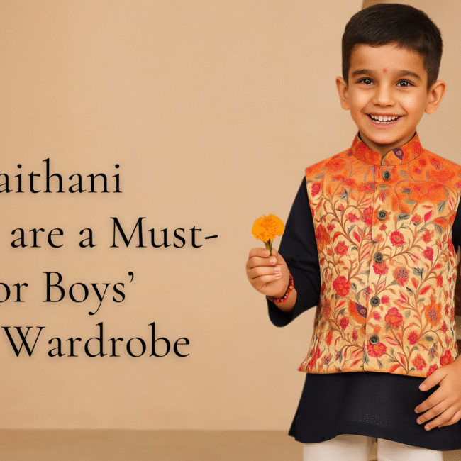 Why Paithani Jackets are a Must-Have for Boys’ Ethnic Wardrobe