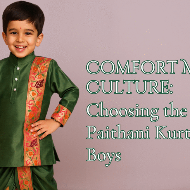Comfort Meets Culture: Choosing the Right Paithani Kurta for Boys