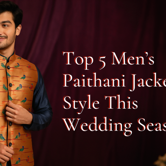 Top 5 Men’s Paithani Jacket to Style This Wedding Season