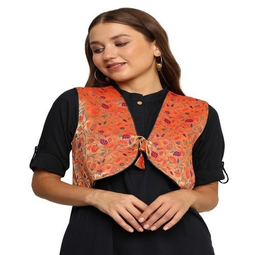 Kanira Paithani jacket for Womens Small Peacock