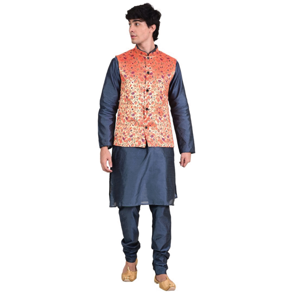 Paithani Jacket for Men Small Peacock – Kanira