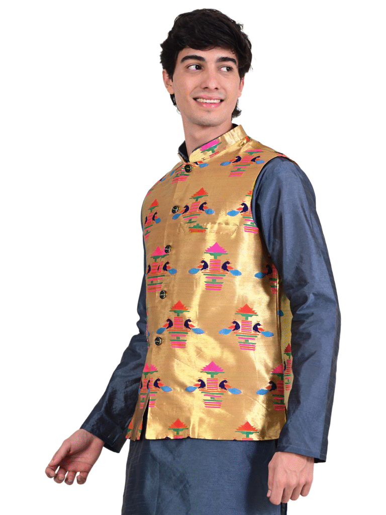 Kanira Paithani jacket for Mens Diamond