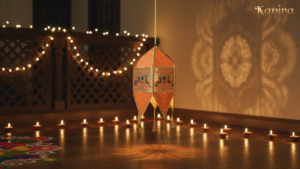 Red Paithani Kandil for Diwali – Add Heritage Glow to Your Decor