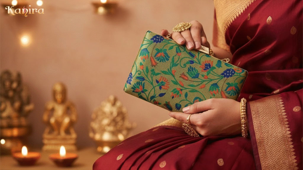 How to Match Your Paithani Clutch with Sarees and Lehengas