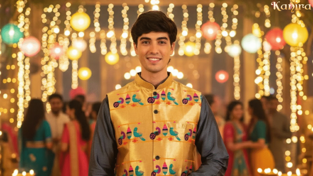 How to Choose the Best Color Paithani Jacket for Men for Your Skin Tone