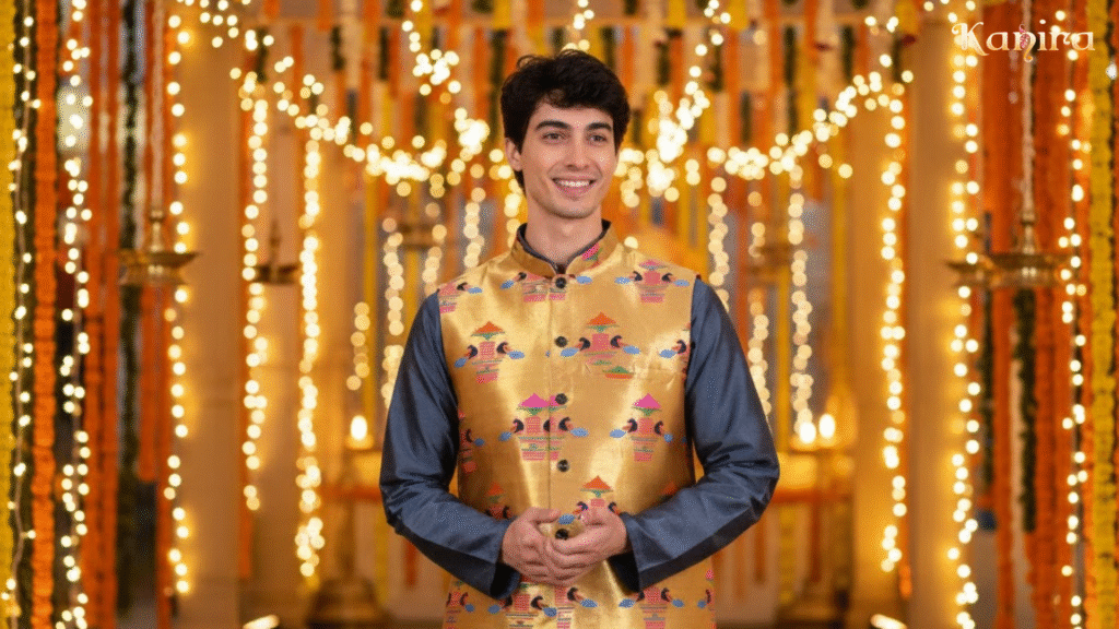 The Ultimate Style Guide to Wearing a Paithani Jacket for Men at Festivals