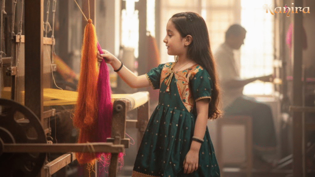 Paithani Frock: A Charming Mix of Heritage and Modern Fashion for Girls